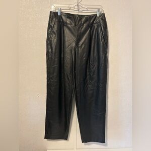 A new day faux leather Barrel leg pants size 10